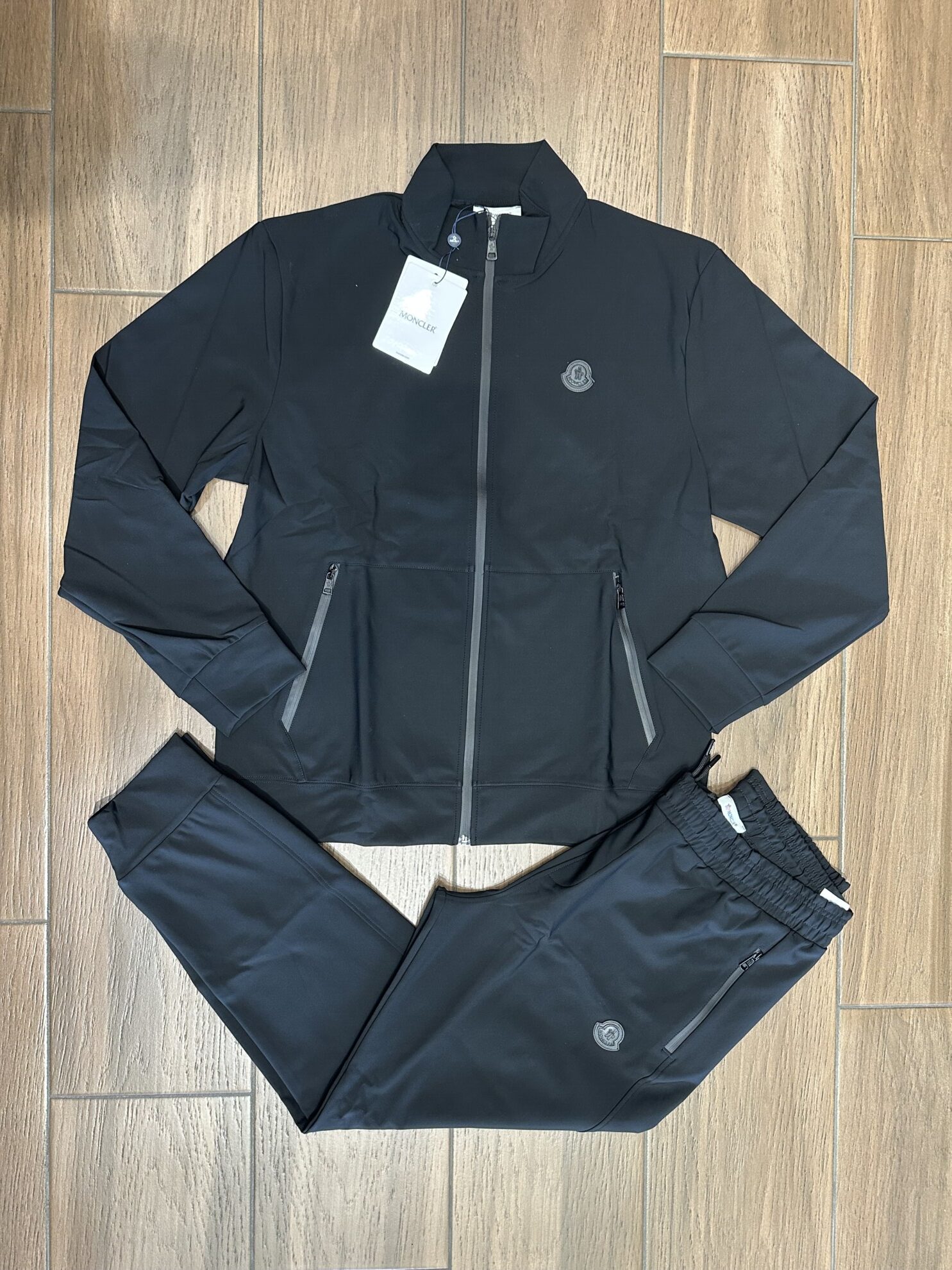 Moncler,Mikrofiber i plote,Black