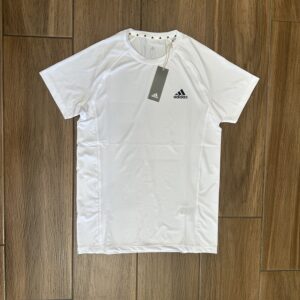 Compression T-Shirt,Adidas,Microfiber,Per Meshkuj,White
