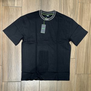 Boss Oversize Pambuk Black per Meshkuj