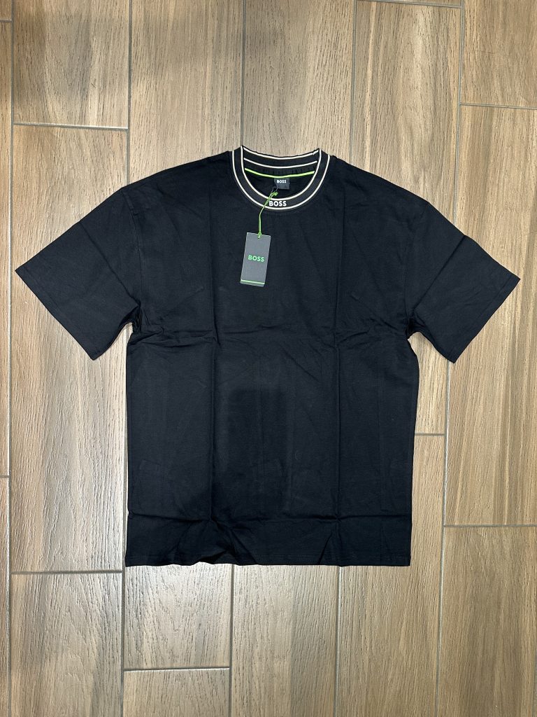 Boss Oversize Pambuk Black per Meshkuj